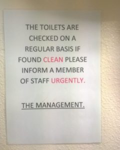 Toilet Notice